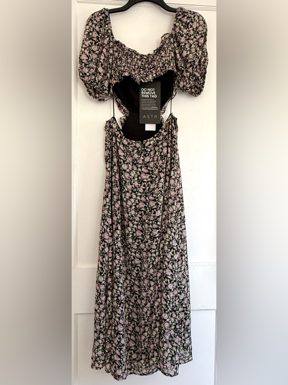 ASTR Floral Ruffle Cutout Midi Dress - Picture 6 of 6